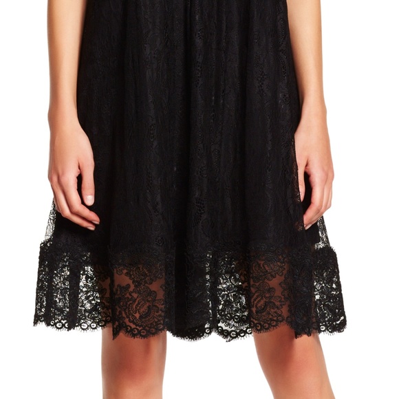 NWT Adrianna Papell Embroidered Black Dress - Picture 2 of 6